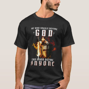 T-shirt Chevalier Templier Chrétien Celui Qui S'Agenouille
