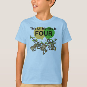 T-shirt Chevaliers et cadeaux de 4e anniversaire des singe