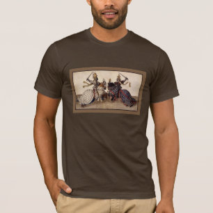 T-shirt chevaliers médiévaux en joute à cheval