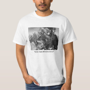 T-shirt chevaliers médiévaux jouant sur l'art historique d