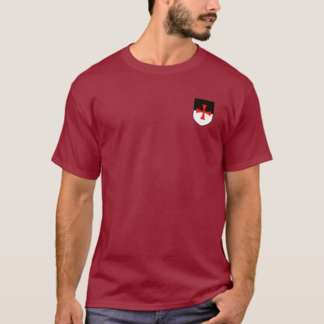 T-shirt Chevaliers Templar Beauceant avec la chemise (Devant)