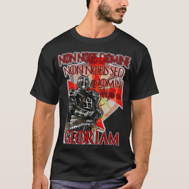 T-shirt Chevaliers Templiers Non Nobis Gloriam Croiseur Cr (Devant)