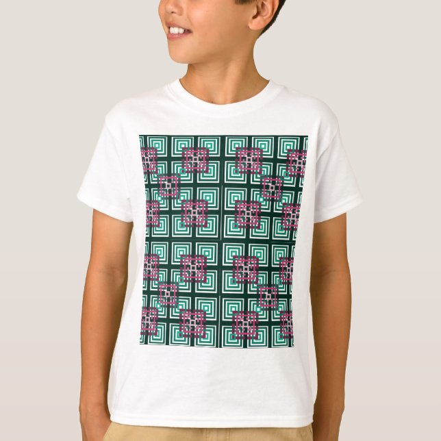 T-shirt Chevauchement des Carrés (Devant)