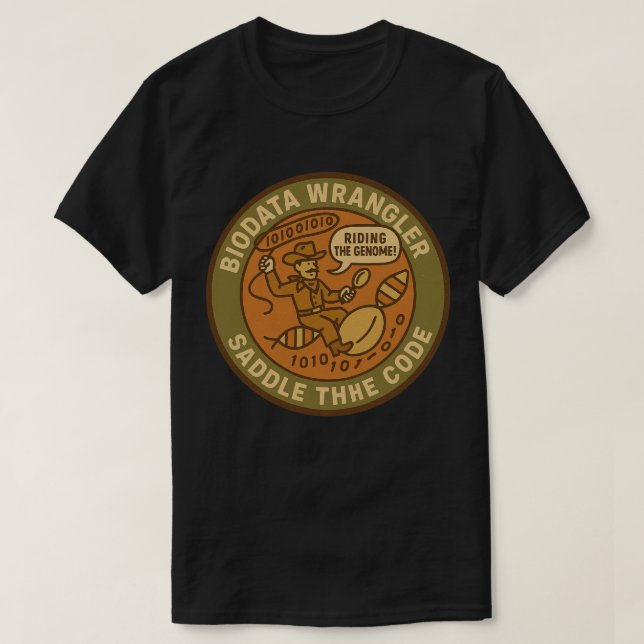 T-shirt Chevaucher l'aventure de la bio-informatique du gé (Design devant)