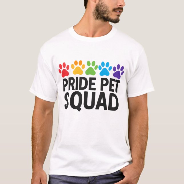 T-shirt chevaucher Pet Squad Arc-en-ciel Empreinte de patt (Devant)