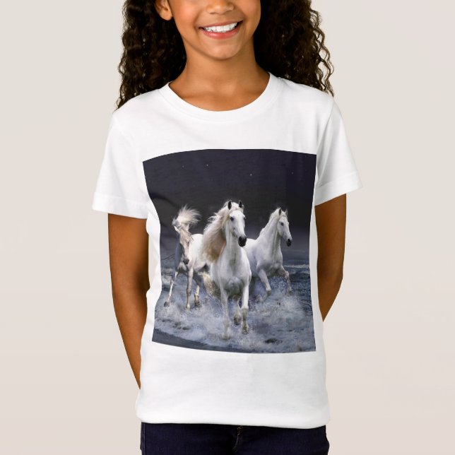 T-Shirt Chevaux à lancer l'oreiller (Devant)