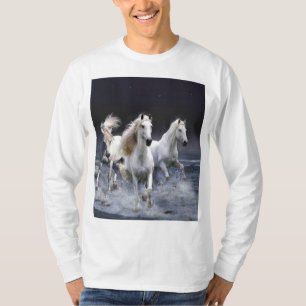 T-shirt Chevaux à lancer l'oreiller