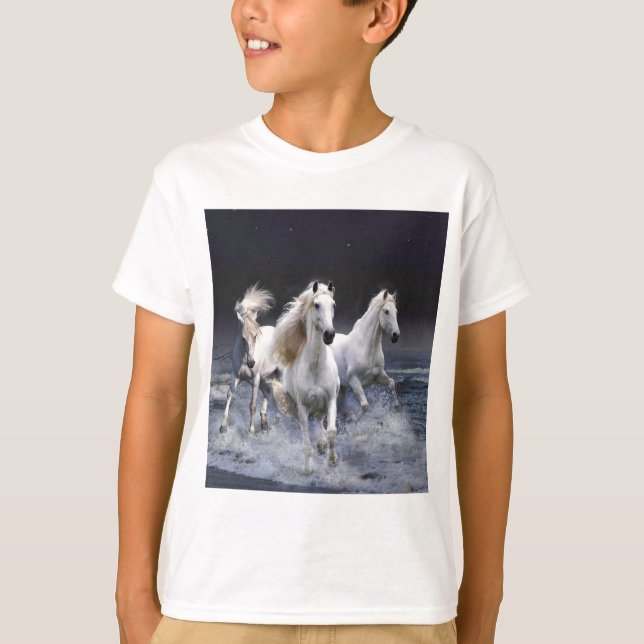 T-shirt Chevaux à lancer l'oreiller (Devant)