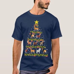 T-shirt Chevaux Arbre de Noël Cheval Noël Ornements