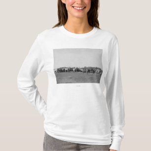 T-shirt Chevaux arrondis par la photographie de cowboys