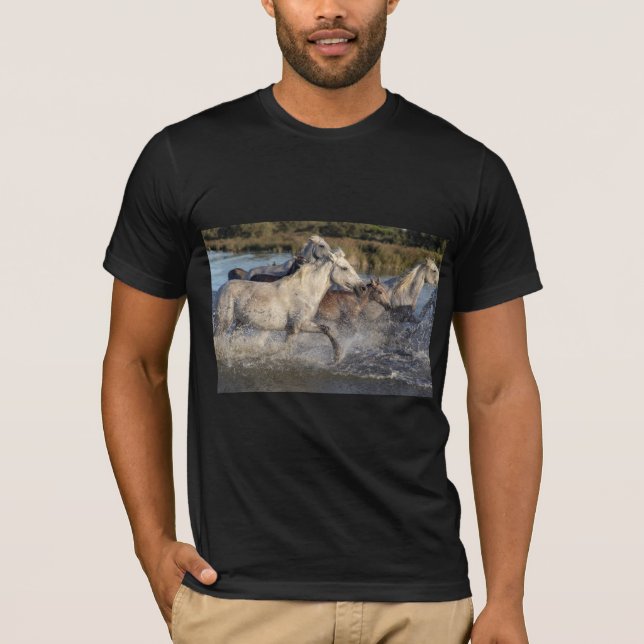 T-shirt chevaux au galop (Devant)