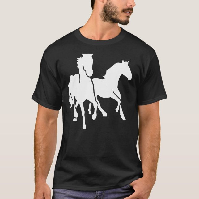 T-shirt Chevaux au galop (Devant)