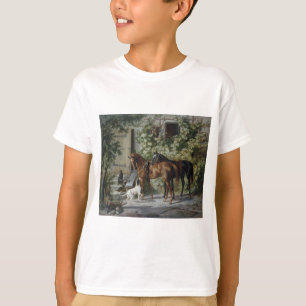 T-shirt Chevaux au porche (d'après Albrecht Adam)