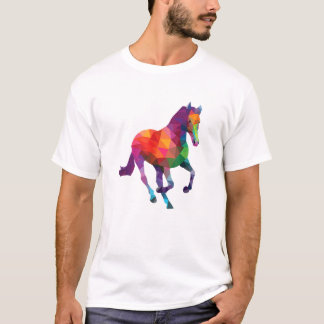 T-shirt Chevaux Chevaux équestre géométrique Chevaux équit