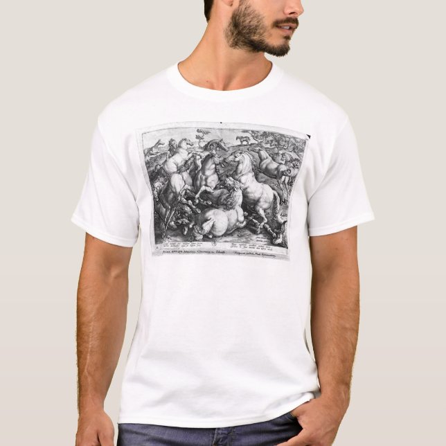 T-shirt Chevaux dans le sauvage (Devant)