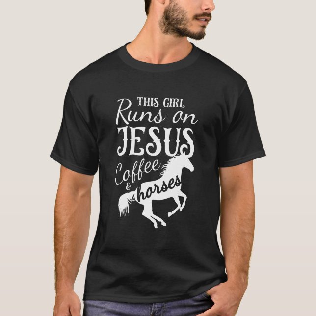 T-shirt Chevaux de café Jésus (Devant)