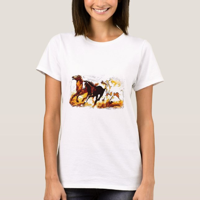 T-shirt Chevaux de course (Devant)