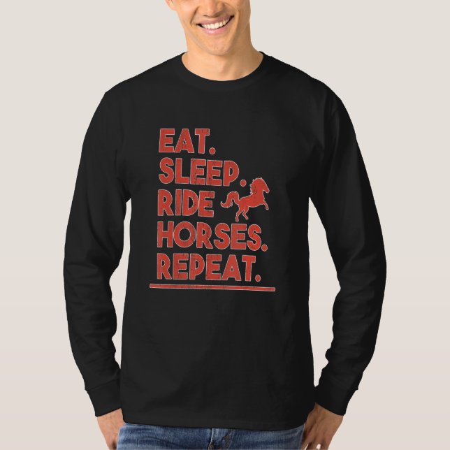 T-shirt Chevaux de course pour hommes 1 (Devant)