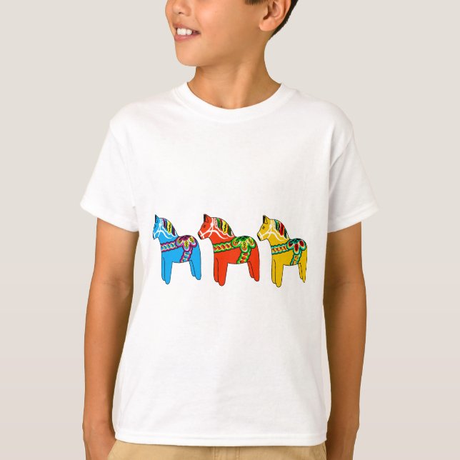T-shirt Chevaux de Dala suédois (Devant)