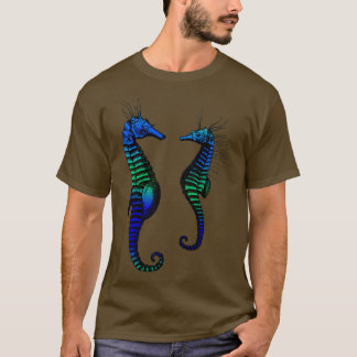 T-shirt Chevaux de mer par Linea Mallette Homme et couple