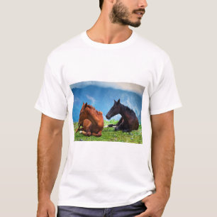 T-shirt Chevaux de Moody Mountain : Un voyage d'art raffin