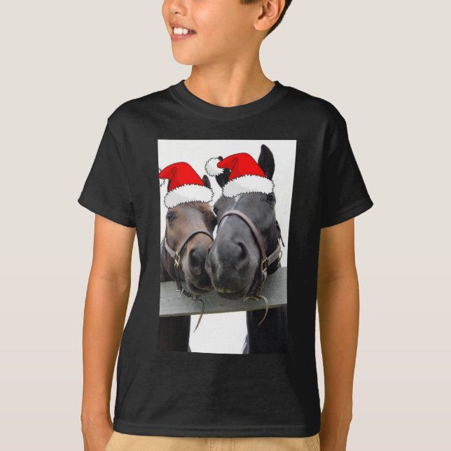 T-shirt Chevaux de Noël (Devant)