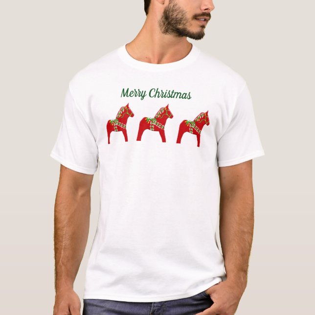 T-shirt Chevaux de Noël (Devant)
