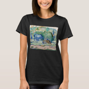 T-shirt Chevaux de pâturage par Franz Marc, Art Vintage