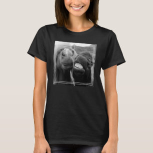 T-shirt Chevaux de sourire des images de Getty