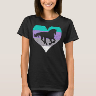 T-shirt Chevaux du Coeur vintage équitation Cheval cavalie