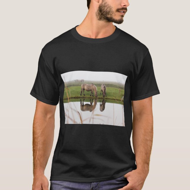 T-shirt Chevaux en miroir (Devant)