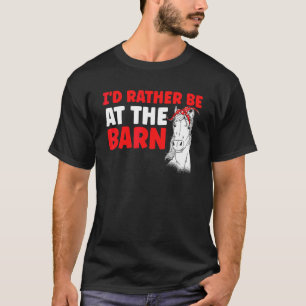 T-shirt Chevaux Équestre Je serais plutôt à l'écurie Chev