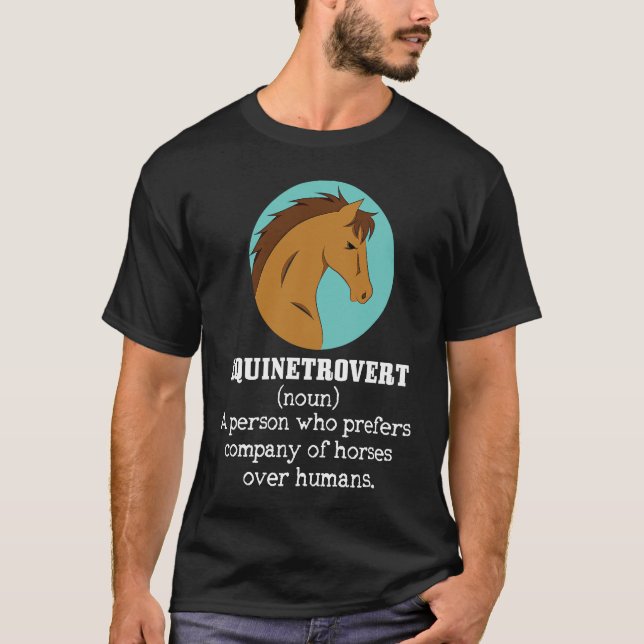 T-shirt Chevaux Equinetrovert Sur Humains (Devant)