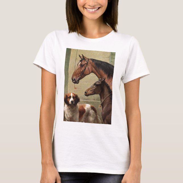 T-shirt Chevaux et art de cru de St Bernard (Devant)