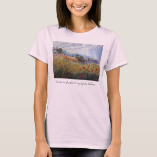 T-shirt chevaux et pavots,