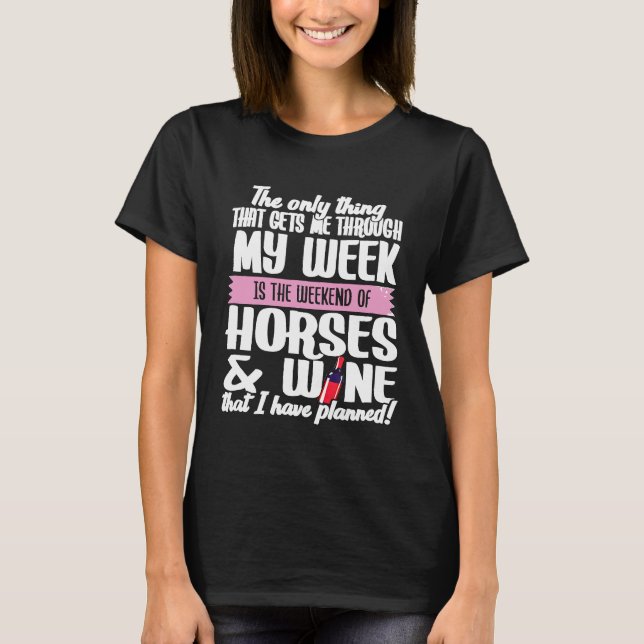 T-shirt Chevaux et Vin (Devant)