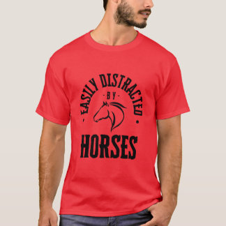 T-shirt Chevaux facilement distrait Meilleur Cheval Amis d