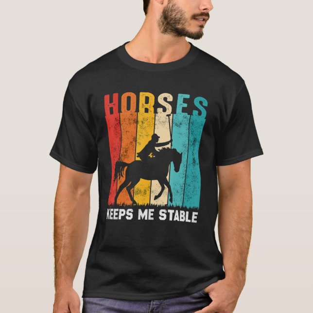 T-shirt Chevaux Gardez-moi Stable Cheval Cheval Cheval Che (Devant)