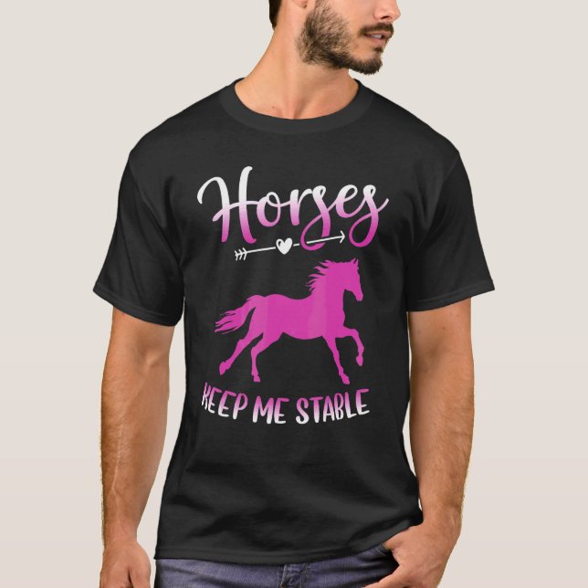 T-shirt Chevaux Gardez-Moi Stable Cheval équitation Femmes (Devant)