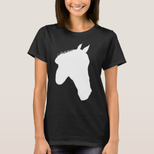 T-shirt Chevaux Imprimer Cheval Motif Équitation Silhouett