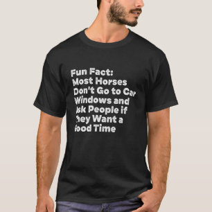 T-shirt Chevaux n'allez pas à Windows voiture Animal Pun H