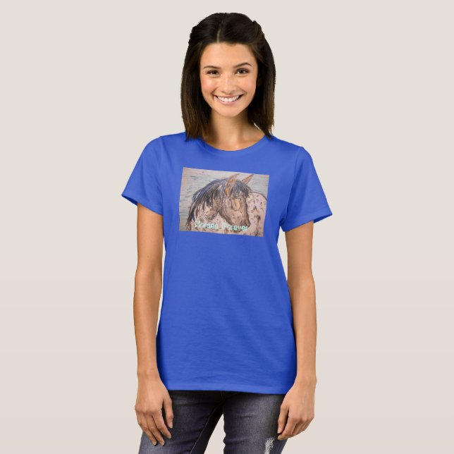 T-shirt Chevaux pour toujours (Devant entier)