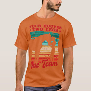 T-shirt Chevaux Quatre Hooves Deux Jambes Une Équipe Cheva