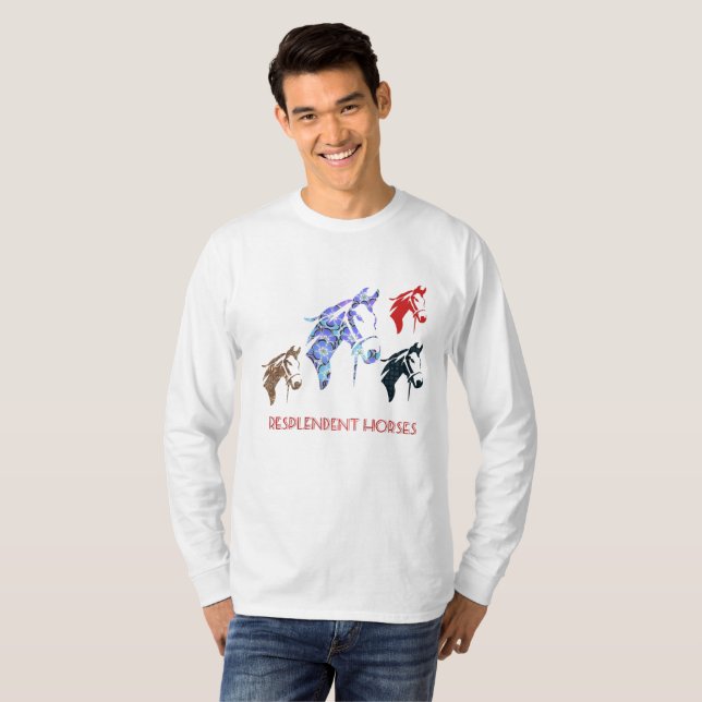 T-shirt chevaux resplendissants (Devant entier)