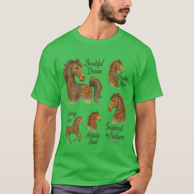 T-shirt Chevaux sans limites amis (Devant)