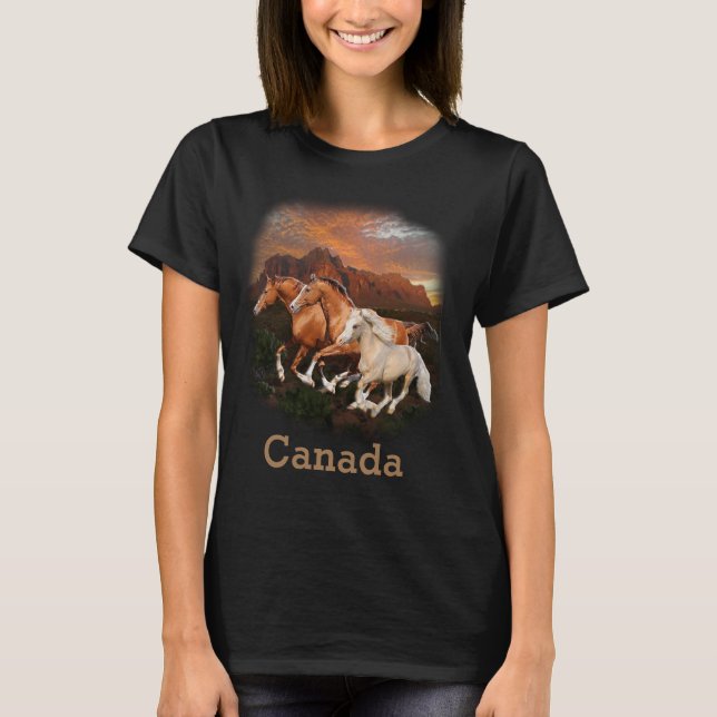 T-shirt Chevaux sauvages (Devant)