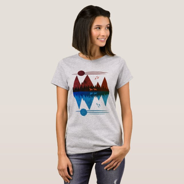 T-shirt Chevaux sauvages #5 (Devant entier)