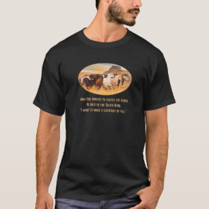 T-shirt Chevaux Sauvages Courant avec Citation Inspirante