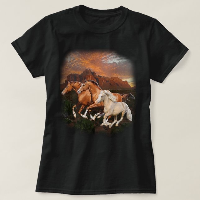 T-shirt Chevaux sauvages d'Arizona (Design devant)