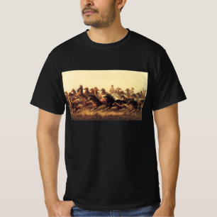 T-shirt Chevaux sauvages de course par James Walker